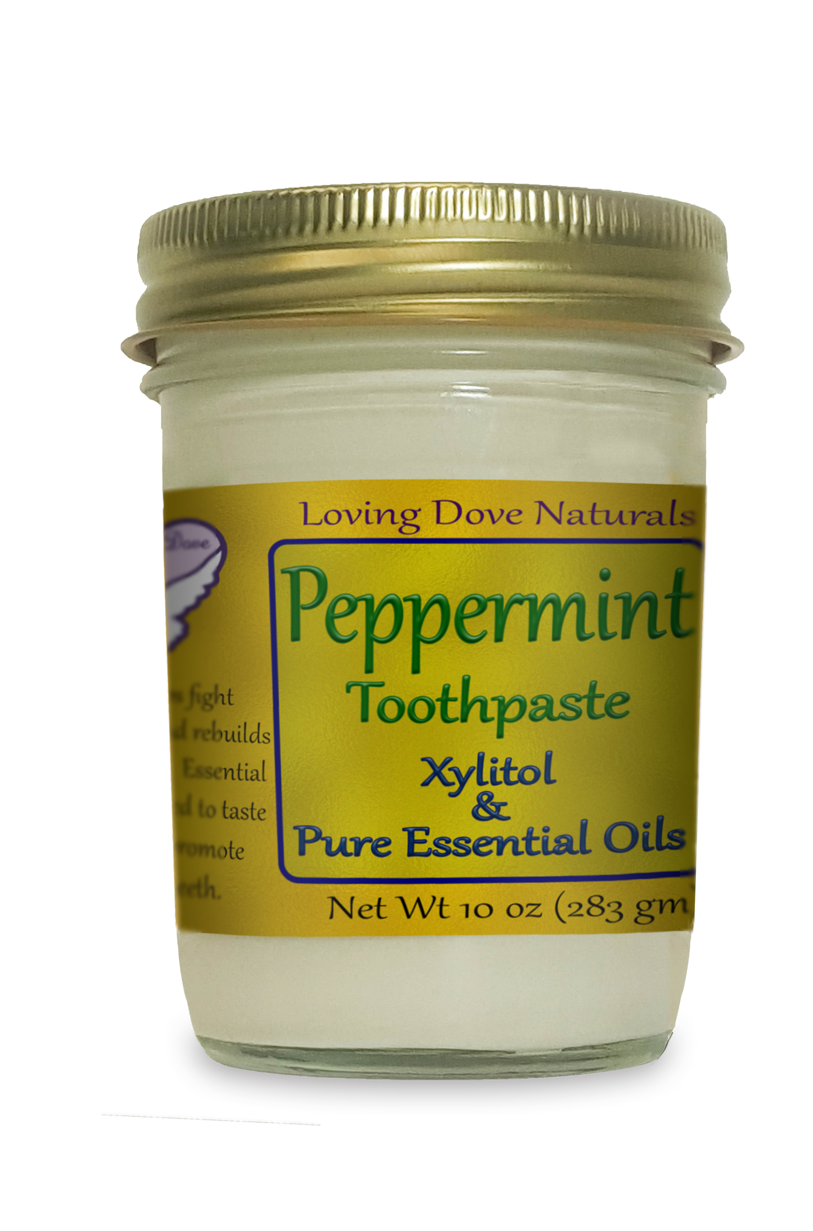 Peppermint Xylitol Toothpaste 10 oz (283 g) Loving Dove Farmasia