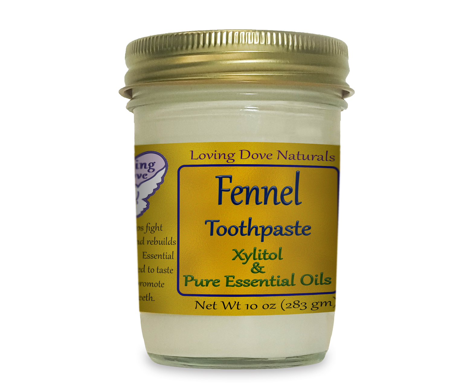 Fennel Xylitol Toothpaste 10 oz (283 g) Loving Dove Farmasia